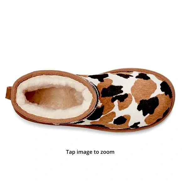 UGG® Classic Mini Cow Print Boots - Picture 6 of 10